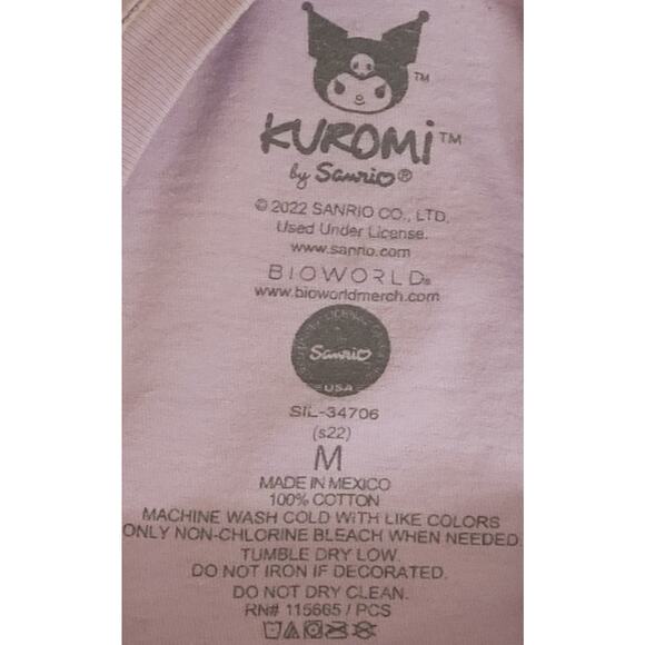 Sparkly Kuromi by Sanrio Purple Short Sleeve Shirt Kids Medium Girls Pre-owned - Picture 2 of 3